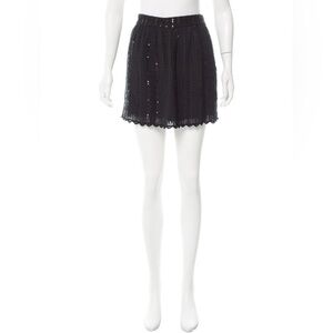 Athe by Vanessa Bruno Black Embellished Skirt